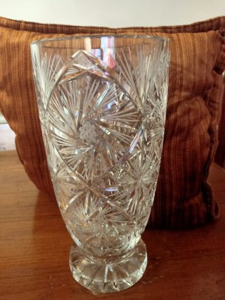 Vaso cristallo decorato