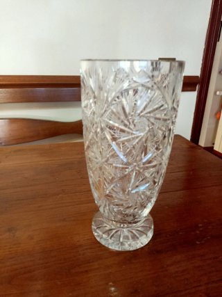 Vaso cristallo decorato