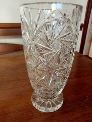 Vaso cristallo decorato