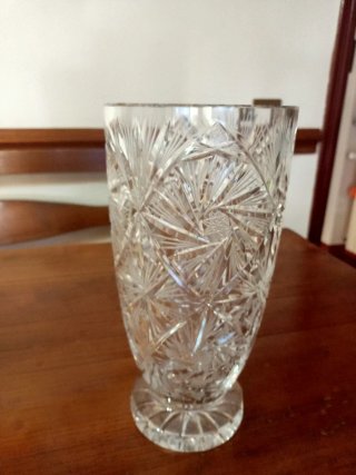 Vaso cristallo decorato