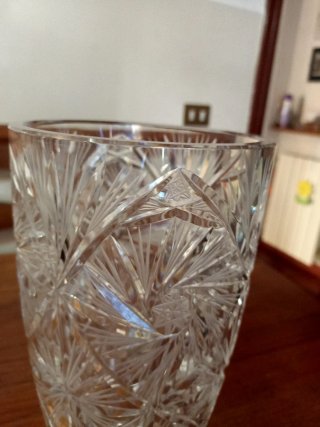 Vaso cristallo decorato