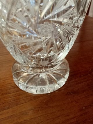 Vaso cristallo decorato