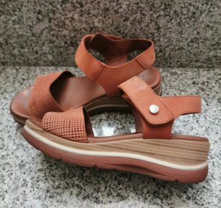 Sandalias Sergiotti Cuña Marrón Naranja