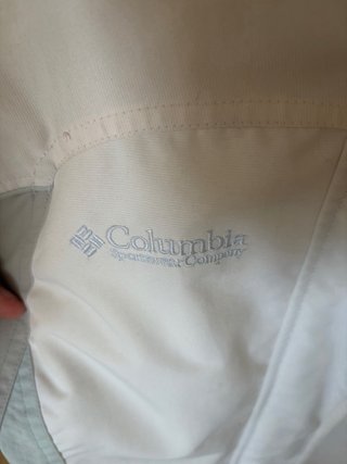 Cortavientos Columbia Blanco y Gris