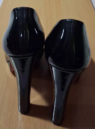 Décolleté donna vernice nere