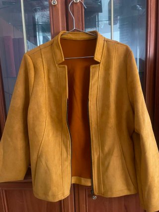 Chaqueta Suede Marrón/Amarillo