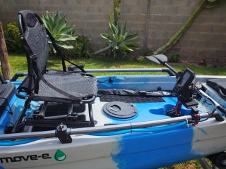 Kayak pro de pesca con carro para transportar