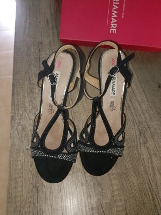 Zapatos de fiesta MARIAMARE negros y plateados