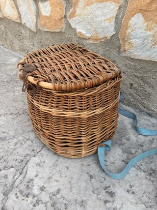 Mochila de mimbre Setas