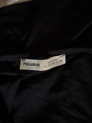 Pull and Bear Top Negro Espalda Descubierta