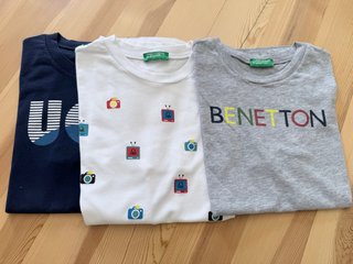 Lote 3 camisetas Benetton Talla 7-8
