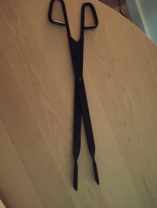Pinzas para chimenea de metal