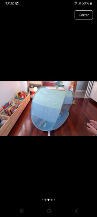 Tienda solar para bebé con piscina
