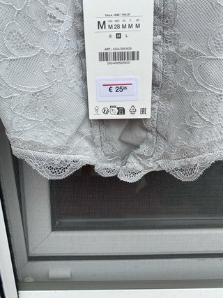 Corsé plateado Zara Talla M