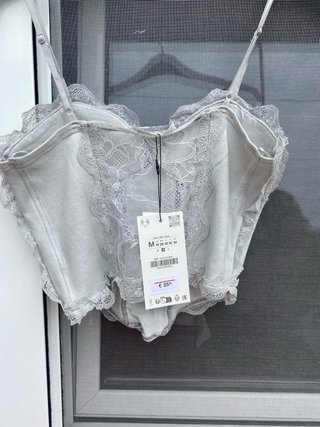Corsé plateado Zara Talla M