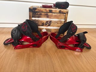 Fijaciones Snowboard Burton Custom Talla L Rojas
