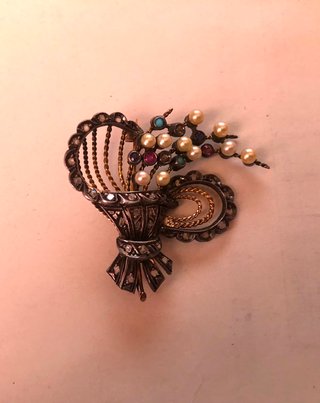 Broche Flores s. XIX-XX (no es de ninguna marca )