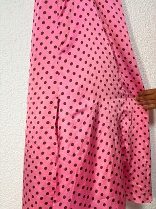 Vestido Mango MNG rosa lunares largo