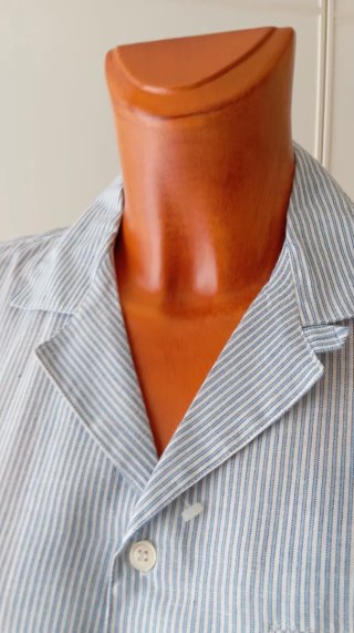 Camisa Vintage Rayas Azul y Blanco. Unisex.