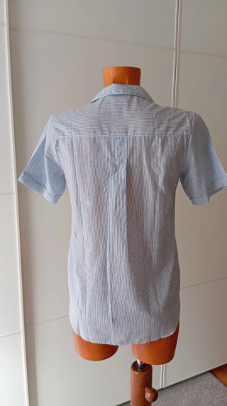 Camisa Vintage Rayas Azul y Blanco. Unisex.