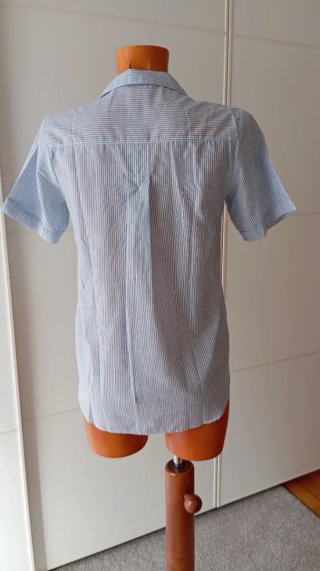 Camisa Vintage Rayas Azul y Blanco. Unisex.
