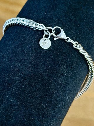 Pulsera Eslabón Doble - Plata de Ley 925
