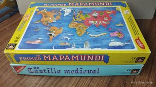 2 Puzzles Infantiles: Mapamundi y Castillo