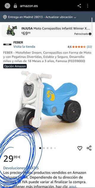 Moto Feber para niños