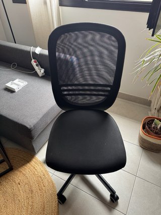 Silla de escritorio reclinable negra