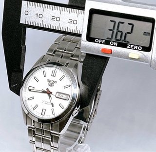 Seiko 5 Automático Plata Blanco