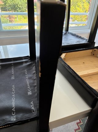 4 Sillas Comedor Polipiel Negra