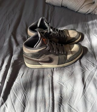 Zapatos Jordan Hombre Gris Naranja