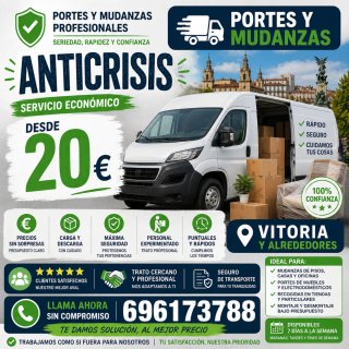 Portes y mudanzas anticrisis Vitoria y alrededores