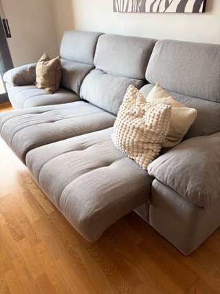 Sofá modular gris 4 plazas