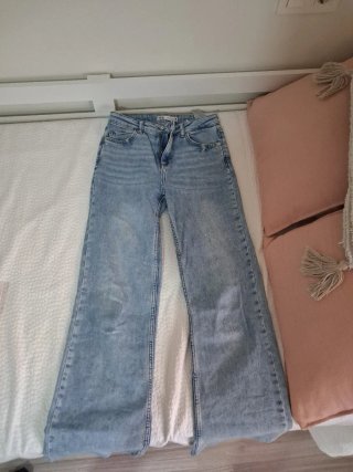 3 Pantalones Vaqueros Beige y Azul
