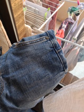 3 Pantalones Vaqueros Beige y Azul