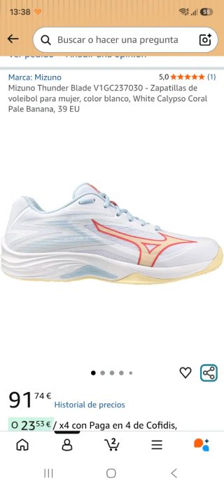 Zapatillas Mizuno Indoor Thunder Bladez Mujer