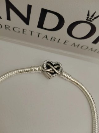 Pulsera Pandora Corazón Infinito Talla 18cm