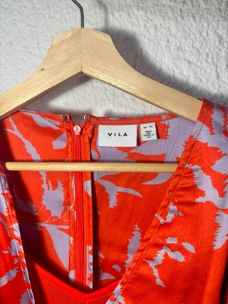 Vestido VILA satinado estampado floral T38