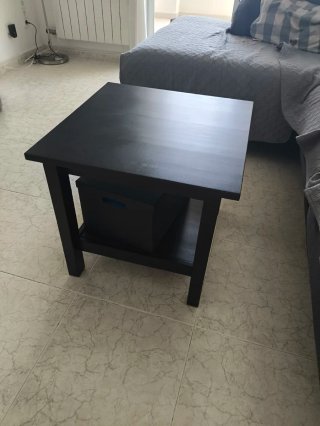Mesa de centro negra para salón 55x55x50 alto