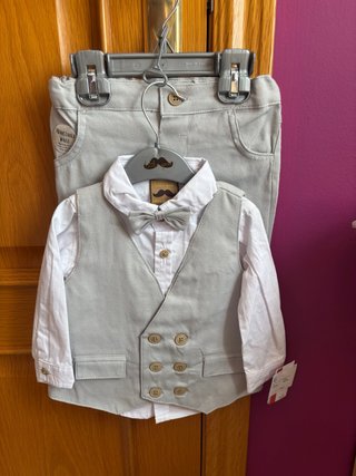 Conjunto Ropa Bebé Niño Camisa Chaleco Pantalón