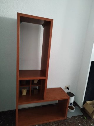 Mueble de entrada madera caoba