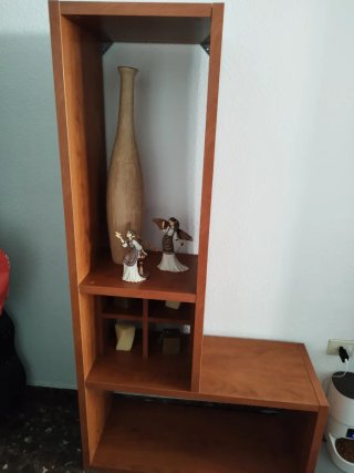 Mueble de entrada madera caoba