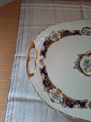 Bandeja Ovalada Porcelana Asmar Serie Lujo