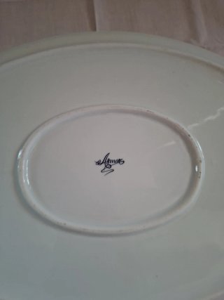 Bandeja Ovalada Porcelana Asmar Serie Lujo