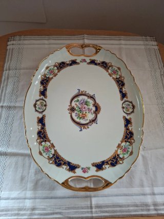 Bandeja Ovalada Porcelana Asmar Serie Lujo