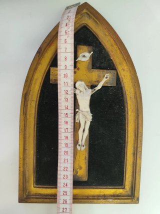 Antiguo Cristo Francés Siglo XVIII Pan de Oro