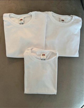 Pack 3 Camisetas Blancas Niños 3-4 Años