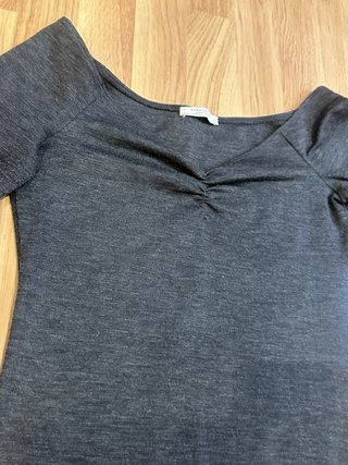 Vestido gris Zara manga 3/4