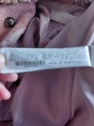 Abrigo rosa Zara Basic con cuello